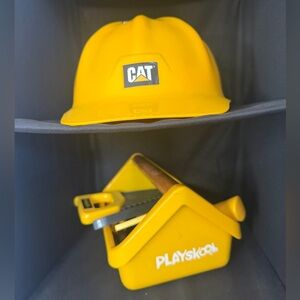 Caterpillar Yellow Learning Construction Helmet Toy